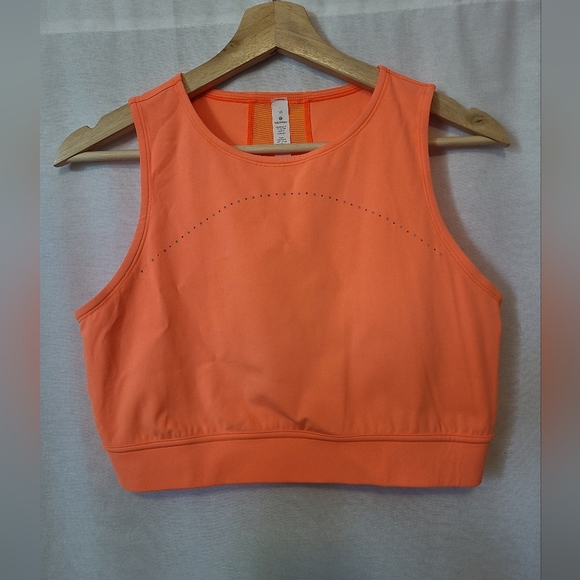 Lululemon Hotty Hot Cropped Tank Highlight Orange size 10 - Picture 3 of 6